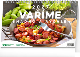 NOTIQUE Stolní kalendář Vaříme snadno a rychle 2027, 23,1 x 14,5 cm