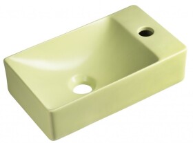 SAPHO - MARGITHA keramické umývátko 38x22cm, otvor pro baterii vpravo, pistáciová MGT38223