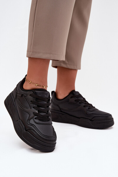 Dámské Tenisky Na Platformě Big Star SS274589 HI-POLY SYSTEM Černé 38