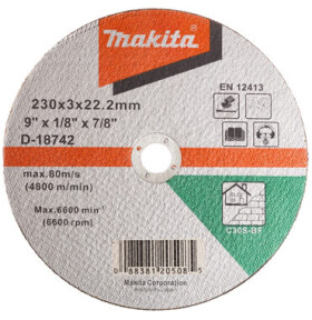 Makita D-18742 Řezný kotouč na kámen 230 x 3.0 mm x 22.23 mm (D-18742)