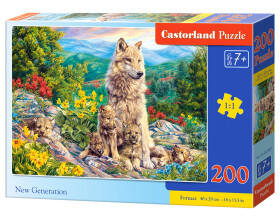 Puzzle Castorland 200 dílků premium - Nová generace vlků