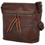 Stylová dámská koženková crossbody kabelka Herta, coffee