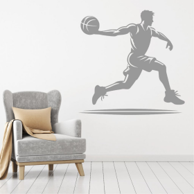 Samolepka Basketbal Barva: šedá, Velikost: 80 x 78 cm