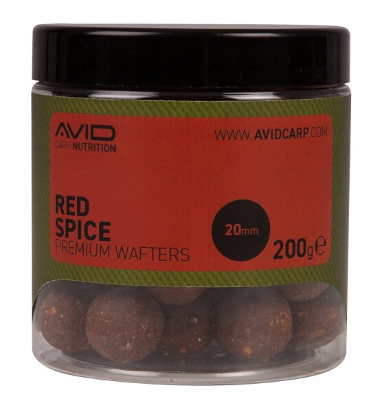 Avid Boilies Premium Wafters Red Spice Belachan 20mm 200g,Avid Boilies Premium Wafters Red Spice Belachan 20mm 200g