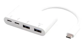 ESTUFF USB-C Hub bílá / 2 x USB 3.2 Type-A / 2 x USB-C / 4 porty (ES625002)