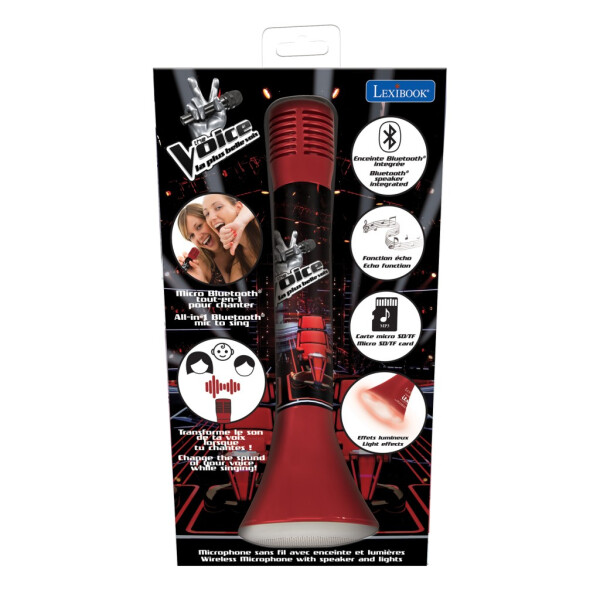 Lexibook bezdrátový karaoke mikrofon The Voice s vestavěným reproduktorem a světelnými efekty - Alltoys Lexibook