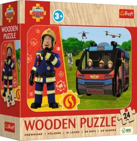 Trefl - Puzzle - Dřevěné puzzle Požárník Sam