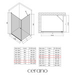 CERANO - Sprchový kout Antelo L/P - 6 mm - chrom, transparentní sklo - 110x60x190 - otočný CER-8050BD131