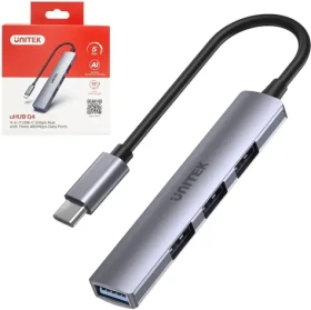Unitek uHUB Q4 (H1208B) / USB hub / USB-C / 4x USB-A / USB 3.1 Gen 1 (H1208B)