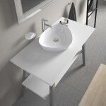 DURAVIT - Cape Cod Asymetrická umyvadlová mísa 50x41 cm, DuraCeram, WonderGliss, bílá 23395000001