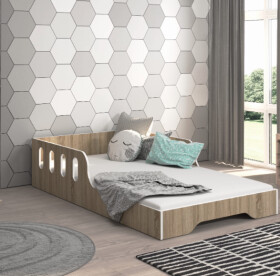 DumDekorace Dětská postel MALU 160 x 80 cm v dekoru dub sonoma