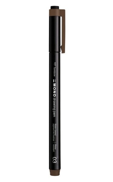 Tombow Fineliner MONO drawing pen, 0,35mm - hnědá