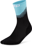 CEP dámské běžecké kompresní vysoké ponožky EDT. SPLIT - blackl/light blue Velikost: IV (Vel. chodidla 40-43)