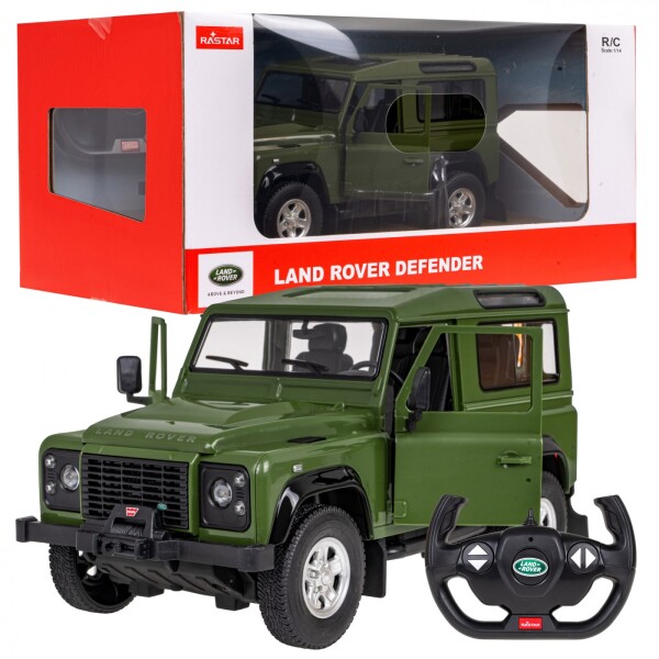 RASTAR Auto na dálkové R/C ovládání Land Rover Defender Rastar 1:14 zelené