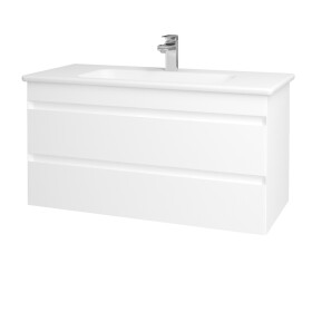 Dřevojas - Koupelnová skříňka MAJESTY SZZ2 100 - M01 Bílá mat / M01 Bílá mat 175634
