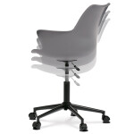 Židle kancelářská, šedá plastová skořepina, kovový kříž