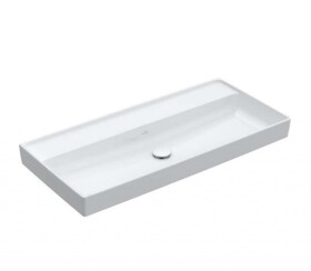 VILLEROY & BOCH - Collaro Umyvadlo nábytkové 100x47 cm, bez přepadu, bez otvoru pro baterii, CeramicPlus, Stone White 4A33A3RW