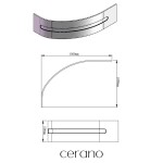 CERANO - Vana akrylátová Leona - asymetrická - pravá - bílá - 150x99,5x42 - s čelním panelem a nožičkami CER-116678