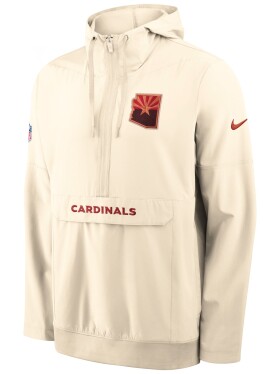Nike Pánská bunda Arizona Cardinals NFL 2026 Rivalries Sideline Half-Zip Anorak Natural Velikost: 2XL