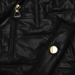 Černo-béžová dámská vesta s kožešinovou podšívkou S'West (B8252-1046) odstíny černé S (36)