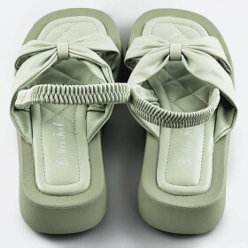 Zelené sandály na platformě model 17352307 XL (42) Mix Feel