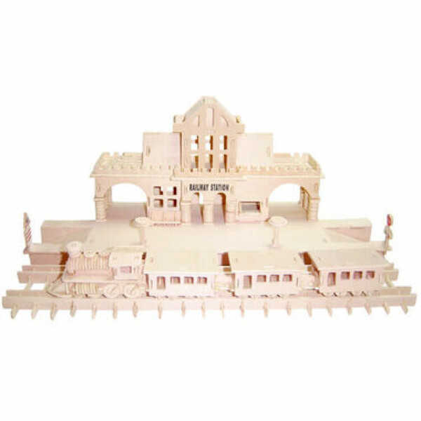 Woodcraft Dřevěné 3D puzzle nádraží