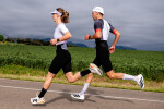 Běžecké kompresní ponožky Compressport Aero Socks 2.0 - Black/White Velikost: EU 42-44