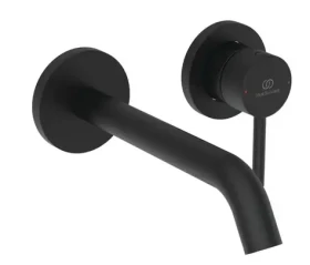 Ideal Standard Ceraline Nuovo - Umyvadlová baterie pod omítku | 2-otvorová instalace | hedvábná černá (BD764XG)