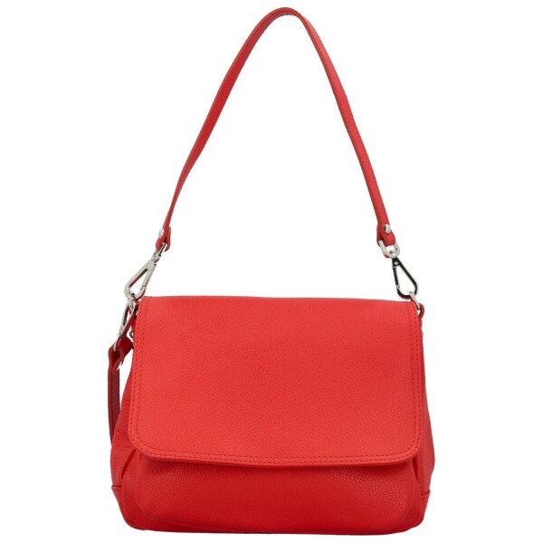 Stylová dámská kožená crossbody kabelka Keolla, červená