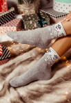 Milena Unique Snowflake ponožky 0071-002 Poloviční froté 35-41 bledá melanž 35-37