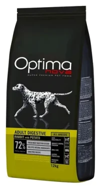 OPTIMANOVA Adult Digestive Rabbit Potato / Granule pro dospělé psy / bez obilovin / 12 kg
