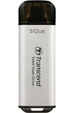 Transcend ESD300S Externí SDD 512GB šedá / USB-C 3.2 Gen 2 / R: 1050MBs / W: 950MBs (TS512GESD300S)