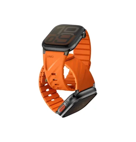 UNIQ Fluo magnetický řemínek pro Apple Watch 49/46/45/44/42/41/40 mm, Volt orange (8886463693575)