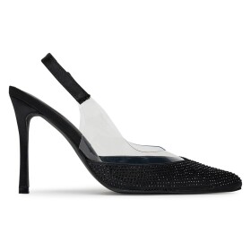 Lodičky DeeZee Monica Black RU Syntetická tkanina,Látkový materiál