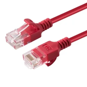 MicroConnect CAT6a U/UTP SLIM 0.25m červená / LSZH (V-UTP6A0025R-SLIM)