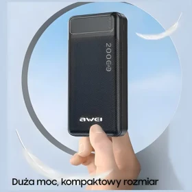 Awei P6K černá / Powerbanka / 20000mAh / 2x USB / Micro-USB / LED indikace (P6K)