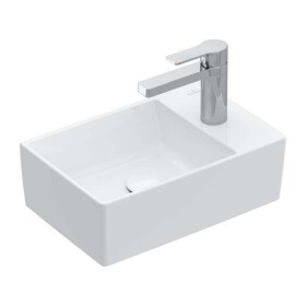 VILLEROY & BOCH - Memento 2.0 Umývátko nábytkové 40x26 cm, bez přepadu, 1 otvor pro baterii, alpská bílá 43234G01