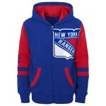 Outerstuff Dětská Mikina New York Rangers Faceoff Colorblocked Fleece Full-Zip Velikost: Dětské 14 let)