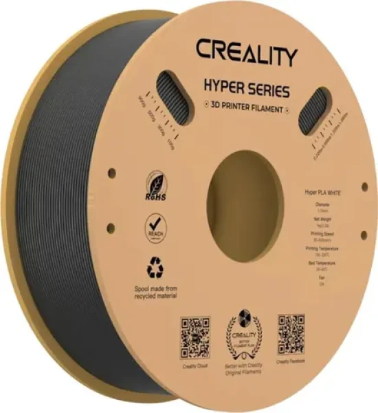 Creality Filament Hyper PLA černá / struna pro 3D tiskárnu / Hyper PLA / 1.75mm / 1kg (3301010343)