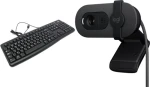 Logitech K120 920-002522 + Brio 100 / Set klávesnice a webkamery / USB / černá