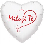 Balónek srdíčko bílé Miluji Tě červený tisk balonky.cz Balónek srdíčko bílé Miluji Tě červený tisk balonky.cz