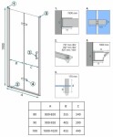 REA/S - Sprchové Dveře Molier Chrome + Profil 100 KPL-K6371