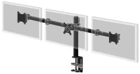 IIYAMA 3 ramenný držák pro 3 monitory 10 - 27 / nosnost 10kg na monitor / VESA 75x75 100x100 (DS1003C-B1)
