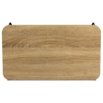 Skládací stolek na notebook, dekor dub, černý kov