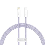 Baseus CALD040205 Kabel USB-C (M) - Lightning (M) 1 m fialová / 20W (CALD040205)