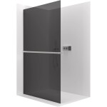 CERANO Sprchová zástěna Walk-in Crystal L/P - 8 mm + polička/držák na ručníky - bezvzpěrový systém - chrom, grafitové sklo - 120x200 cm