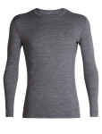 Pánské merino triko dlouhý rukáv ICEBREAKER Mens 200 Oasis LS Crewe, Gritstone Heather velikost: M