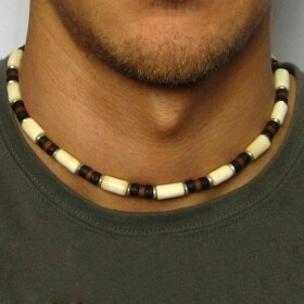 Pánský korálkový náhrdelník Elliot, Barevná/více barev 46 cm