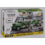 COBI 2297 II WW Willys MB s přívěsem D-DAY, 1:35, 200 k, 2 f