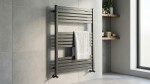 Radiátor kombinovaný SAT KH 80x60 cm černá matná SATRAKH600800BL SATRAKH600800BL